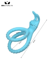 SMT2448 - Vòng đeo dương vật tai thỏ silicon đường kính 35mm