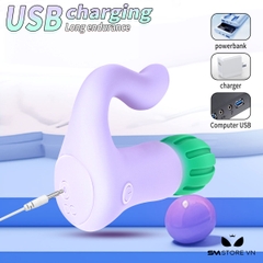 SMT1383 - Đồ chơi hậu môn silicon điều khiển từ xa có 7 tần số rung