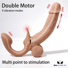 SMT1884 - Dương vật giả 2 đầu có 9 chế độ rung thụt dành cho les