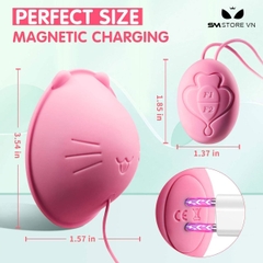 SMT2331 - Máy rung núm vú có 10 chế độ dài 9cm hình con mèo