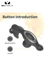 SMT1327 - Máy rung điều khiển từ xa bằng silicon có 7 tần số sạc USB