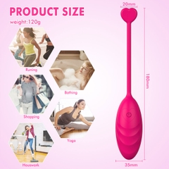 SMT2726 - Trứng rung điều khiển qua APP có đầu hình trái tim sạc điện