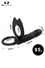 SMT1123 -  Dương vật giả silicon dài 135mm kèm vòng đeo dildo