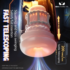 SMT1666 - Cốc thủ dâm silicon tự động có giọng nói dài 18cm