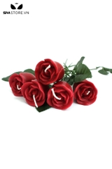 SMT1582 - Nến tình yêu sáp đậu nành hình bông hoa hồng dài 25cm