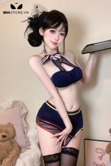 SMS654 - Trang phục tiếp viên cosplay áo ngực và váy tam giác