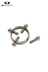 SMT2618 - Một cặp kẹp núm vú inox tròn 4 đinh tháo rời dài 21mm