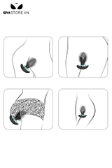 SMT1026 - Butt plug xoắn ốc hậu môn rung ngoáy 360 độ điều khiển từ xa