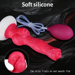 SMT4497 - Dương vật giả bắn tinh có đế dính tường dài 20cm silicon mềm