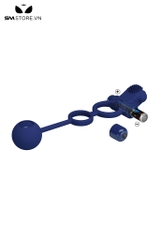 SMT2775 - Vòng đeo dương vật mix kèm bi tròn silicon đường kính 3cm