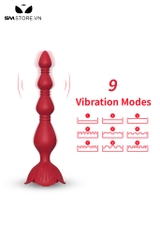 SMT2014 - Máy rung hậu môn chuỗi hạt có đáy bông hoa dài 19.6cm