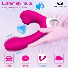 SMT1735 - Máy rung 2 đầu có 10 tần số kèm hút và sốc điện dài 17.5cm