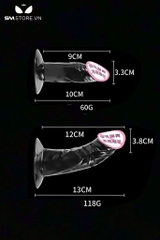 SMT163 - Dương vật giả 2 đầu silicon liền quần màu đen dài 9 và 13cm