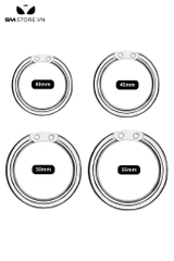 SMT2690 - Khóa dương vật mặt dẹt cực âm inox không gỉ có 4 size