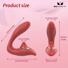 SMT2015 - Máy rung hạt xoay silicon có 9 tần số sạc điện dài 12.8cm