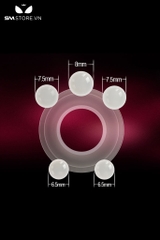 SMT461 - Combo 3 vòng bi đeo gốc dương vật silicon mềm thiết kế 5 hạt