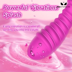 SMT2603 - Máy rung đầu dương vật có vân ngang và 20 chế độ dài 18cm