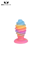SMT1286 - Phích cắm hậu môn silicon mềm dẻo phát sáng có 5 size
