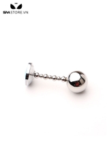 SMT1055 - Butt plug hậu môn bi tròn kim loại đính kim cương có 3 size