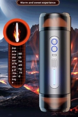 SMT2427 - Cốc thủ dâm silicon 2 đầu miệng và âm đạo kèm sưởi ấm