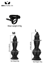 SMT1254 - Dương vật giả dài 14 và 18cm dành cho les 2 đầu liền quần