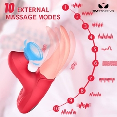 SMT2778 - Lưỡi rung hút silicon có 10 tần số sạc điện dài 17cm