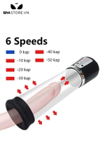 SMT765 - Máy tập dương vật sạc pin có chia cm trên thân dài 295mm