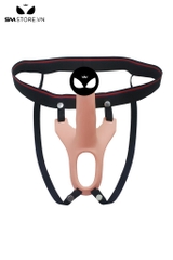 SMT2447 - Dương vật giả rỗng ruột có quần chất liệu silicon dài 14.5cm