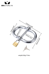 SMT269 - Còng tay tình yêu kim loại khóa chữ D đường kính 4.1 mm