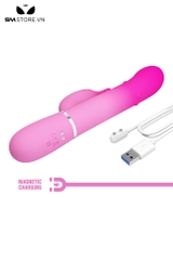 SMT1496 - Dương vật giả Pretty love rung xoay 7 tần số có 2 nhánh