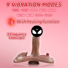 SMT2363 - Dương vật giả có đế với chức năng rung và sưởi ấm dài 22cm