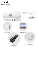 SMT2808 - Cốc thủ dâm silicon có rung 10 chế độ sạc điện dài 20cm