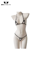 SMS576 - Bikini 2 mảnh dây quyến rũ siêu nhỏ đính kèm hạt ngọc