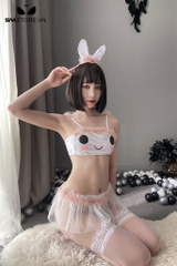 SMS662 - Combo đồ ngủ bikini 2 mảnh cosplay mèo kèm phụ kiện