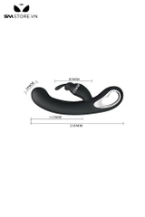 SMT977 - Máy rung 2 đầu với tai thỏ và dương vật silicon dài 210mm