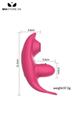 SMT1206 - Máy rung âm vật có dương vật giả dài 3.5cm với 9 tần số