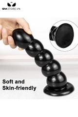 SMT1776 - Anal bead silicon mềm dẻo đế dính tường dài 19cm