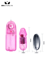 SMT1707 - Trứng rung nhựa 2 đầu có dương vật dài 8.9cm