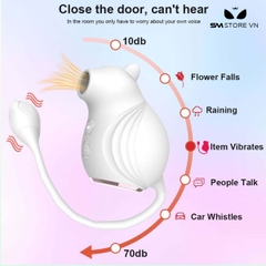 SMT2789 - Máy rung hút 2 đầu có 10 chế độ sạc điện dài 29cm