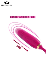 SMT2759 - Máy rung thụt liếm 2 đầu hình quả bầu có 10 tần số