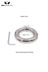 SMT562 - Vòng đeo dương vật inox 3 size thiết kế có vít mở đóng