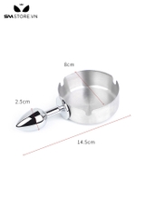 SMT1733 - Đồ chơi hậu môn bằng kim loại thiết kế gạt tàn dài 14.5cm