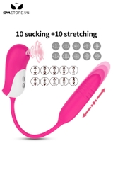 SMT2758 - Máy rung hút 2 đầu có 10 chế độ sạc điện dài 17.7cm