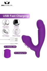 SMT2630 - Máy rung 2 đầu hình dương vật và bông hoa silicon