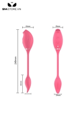 SMT1316 - Trứng rung 2 đầu với 8 tần số và 5 chế độ hút dài 249mm
