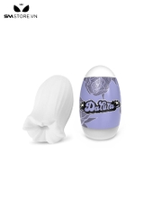 SMT2244 - Cốc thủ dâm mini silicon trắng hình bông hoa dài 91mm