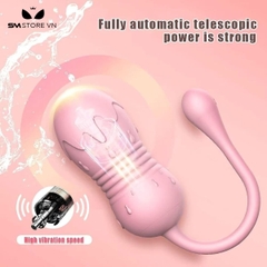 SMT526 - Trứng rung silicon điều khiển từ xa màu hồng dài 19.3cm