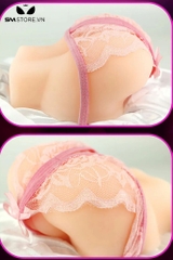 SMT1948 - Mông giả silicon mềm có 2 lỗ âm đạo và hậu môn dài 14cm