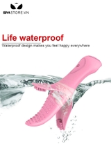 SMT1487 - Lưỡi rung tình yêu chất liệu silicon có gai hồng dài 16cm