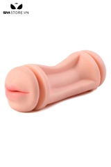 SMT2432 - Cốc thủ dâm 2 đầu âm đạo và miệng có thể tháo rời dài 21.5cm